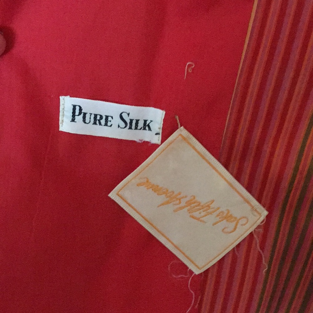 Vintage Saks 5th Avenue 1960s silk swing coat - Picture 5 of 7